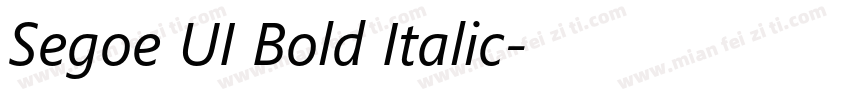 Segoe UI Bold Italic字体转换